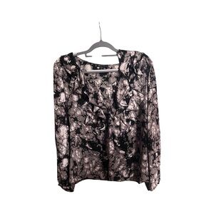 Anne Klein Black and Cream Blouse XL